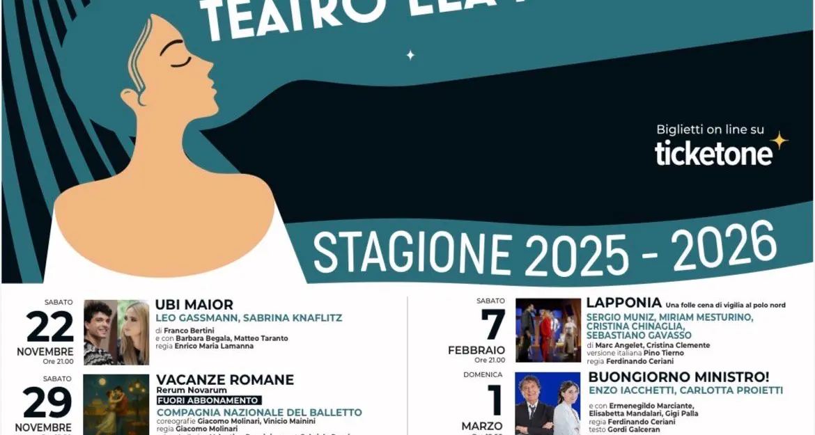 Montalto di Castro, pronta la nuova stagione 2025/2026 del Teatro comunale Lea Padovani