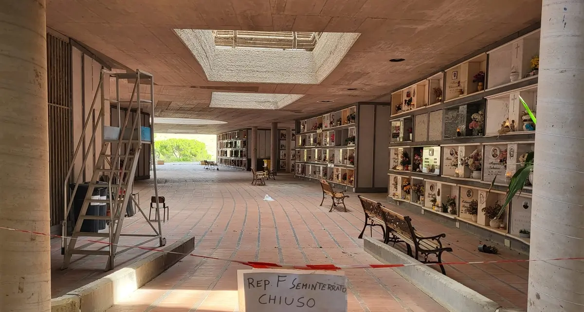 Cimitero, ancora interdetto il reparto F dopo l’incendio del 13 giugno scorso