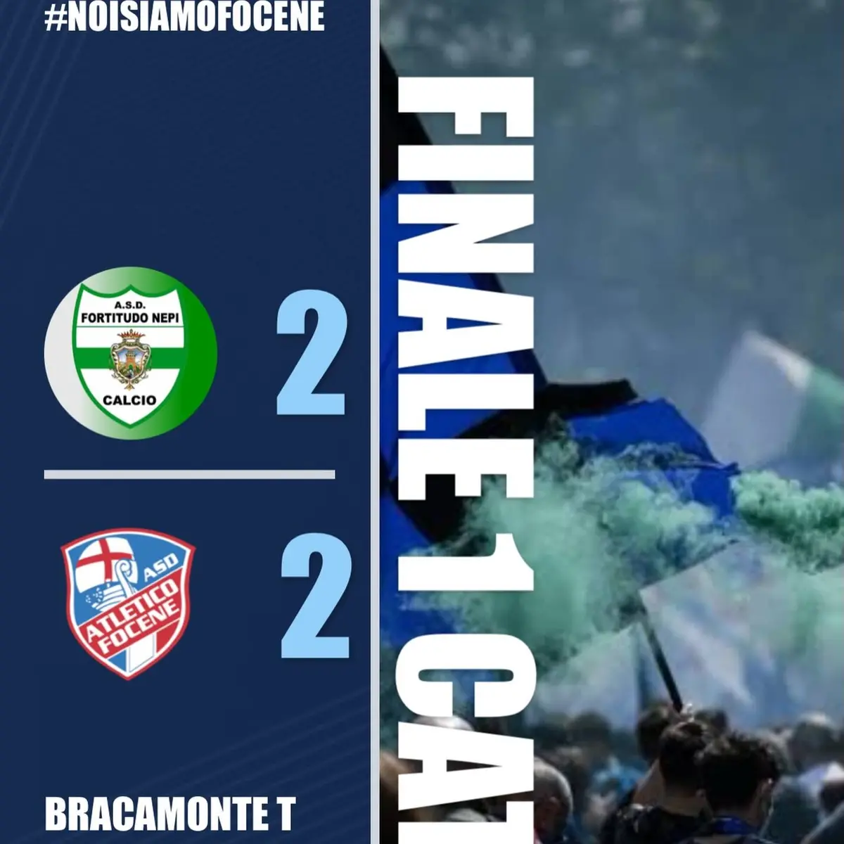 Bracamonte illude il Focene, Fedeli salva la Fortitudo: a Nepi finisce 2-2