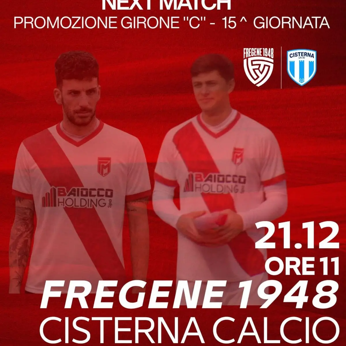 Il Fregene capolista ospita il Cisterna per un big match d’alta classifica