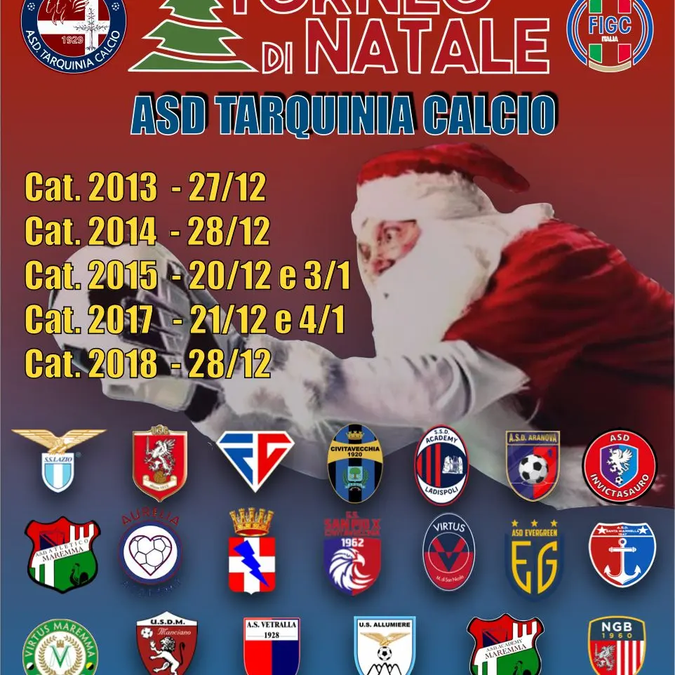 A Tarquinia i Tornei di Natale: 48 squadre e oltre 500 giovani atleti al Centro “Liviano Bonelli”