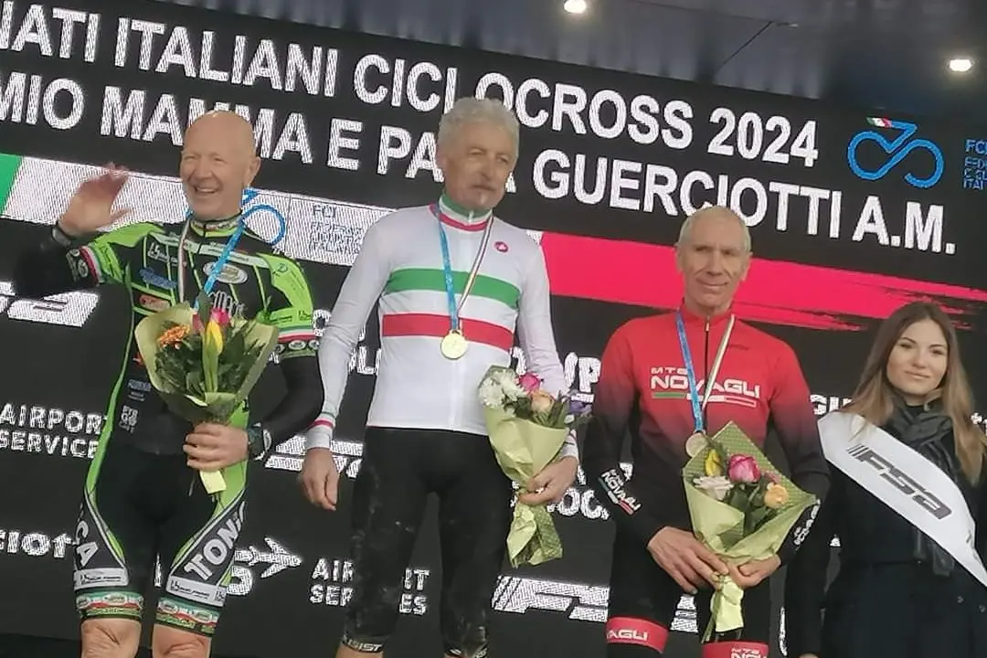 Il podio di Feltre ai campionati italiani a Cremona