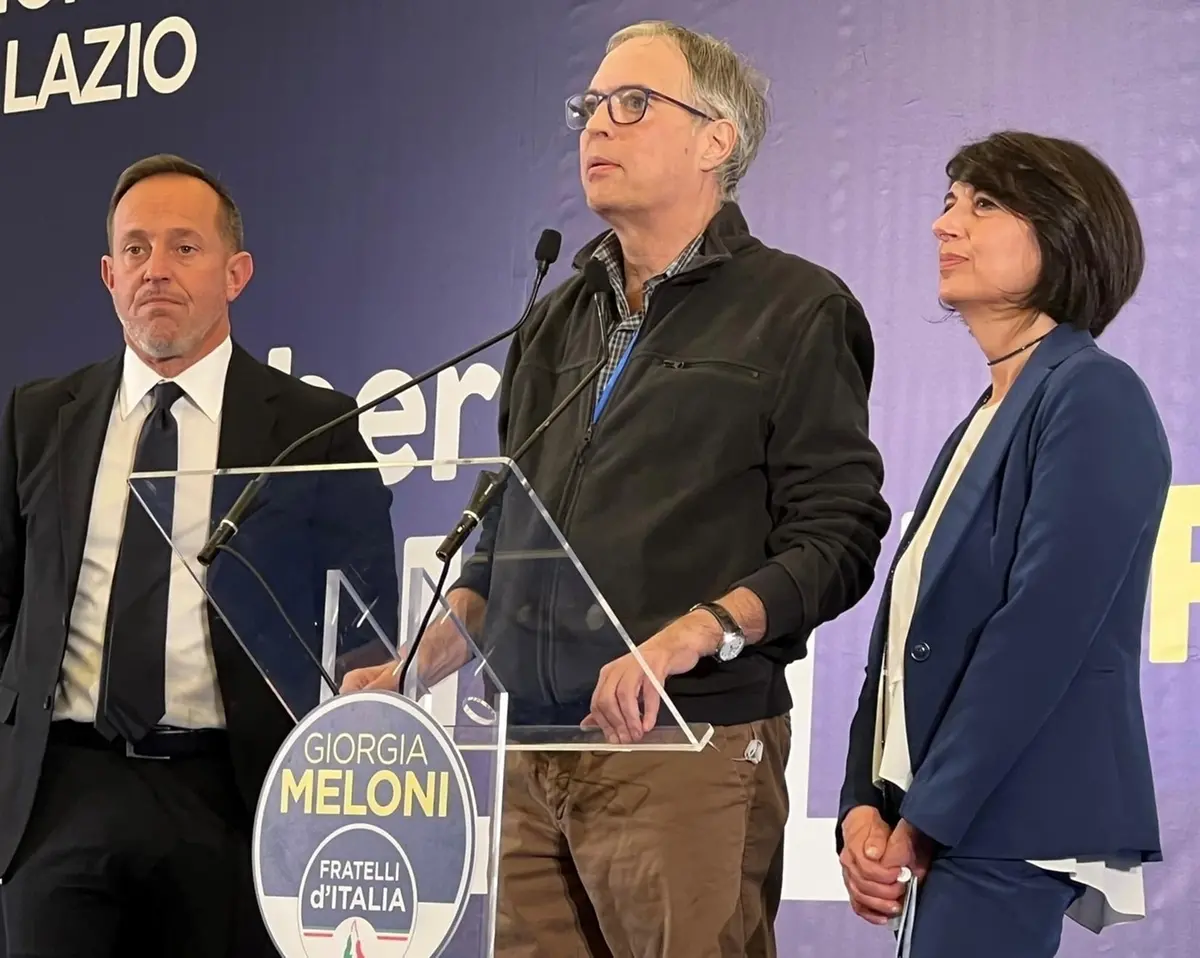 Andrea Augello con Roberta Angelilli e Giancarlo Righini